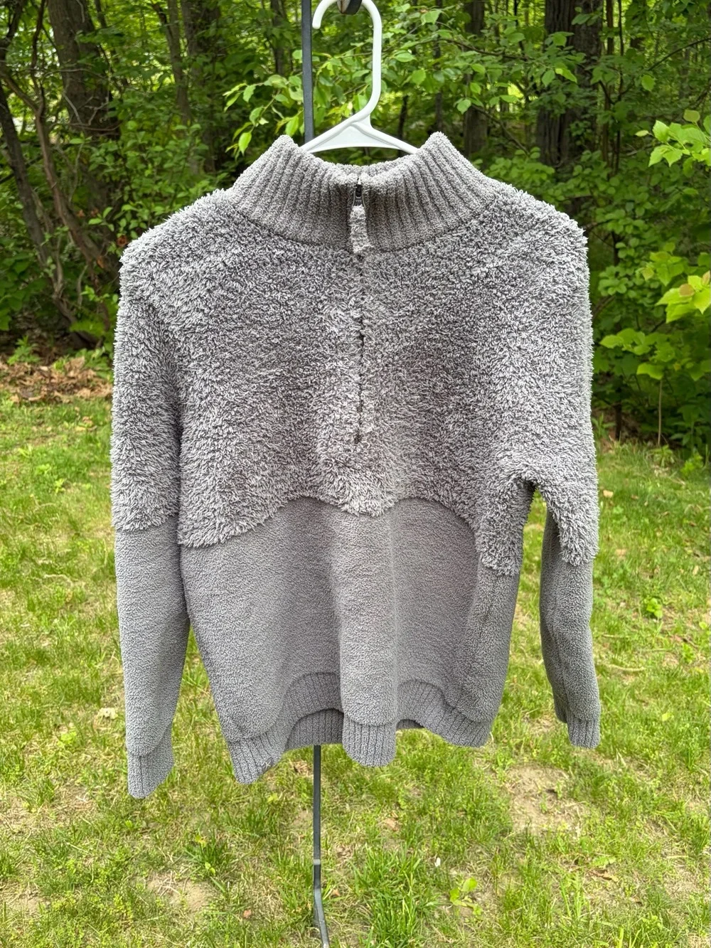 Barefoot Dreams Cozychic Mixed Shearling Pullover Size Medium - Picture 2 of 8